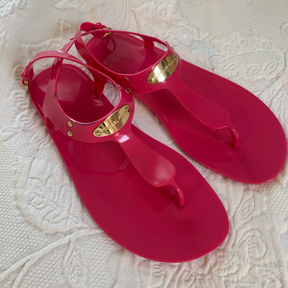 Size 9m Michael Kors hot pink sandals